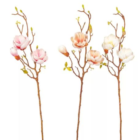 Magnólia ág polifoam - 3 virágos - 78 cm