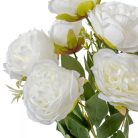 Peónia csokor - 9 virágos - Fehér - 44 cm