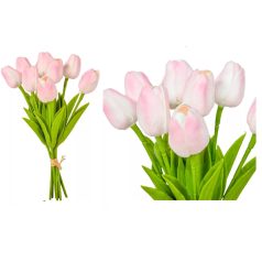   Élethű tulipán - Halvány rózsaszín - 9 szál/köteg - 34 cm
