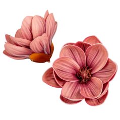 Magnólia virágfej polifoam - Mályva - 10cm - 12 db/csomag