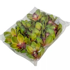 Orchidea virágfej polifoam - Zöld - 10 cm - 24 db/csomag