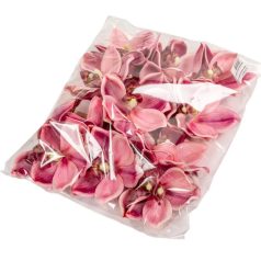   Orchidea virágfej polifoam - Rózsaszín - 10 cm - 24 db/csomag