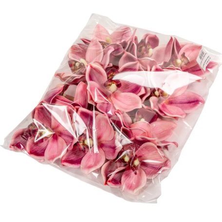 Orchidea virágfej polifoam - Rózsaszín - 10 cm - 24 db/csomag