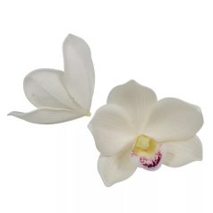 Orchidea virágfej polifoam - Fehér - 10 cm - 24 db/csomag