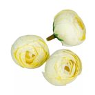 Boglárka virágfej - Krém - 3 cm