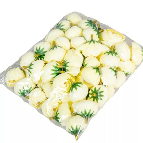 Boglárka virágfej - Krém - 3 cm