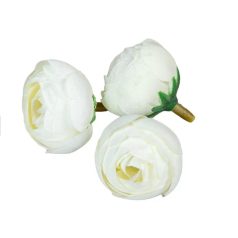 Boglárka virágfej - Fehér - 3 cm