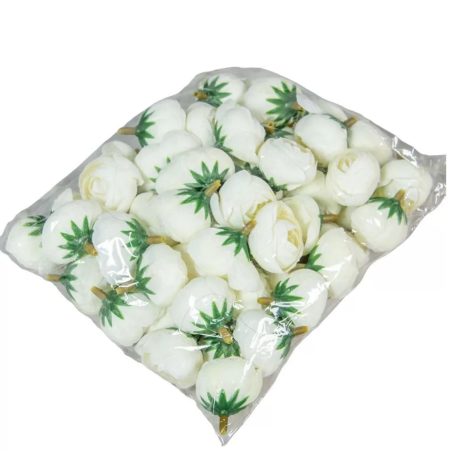 Boglárka virágfej - Fehér - 3 cm