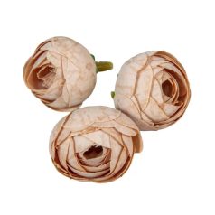 Boglárka virágfej - Drapp - 3 cm