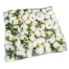 Boglárka virágfej - Fehér - 4,5 cm