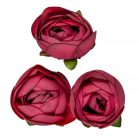 Boglárka virágfej - Bordó - 4,5 cm