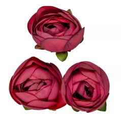 Boglárka virágfej - Bordó - 4,5 cm