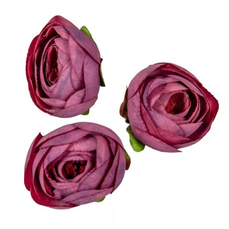 Boglárka virágfej - Bordó - 3 cm