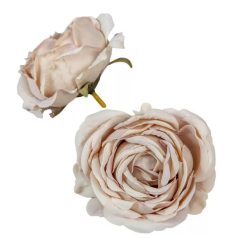 Rózsa virágfej - Bézs - 8 cm - 24 db/csomag