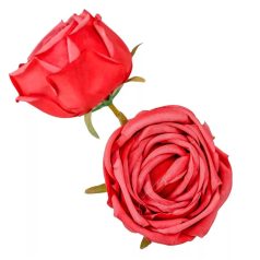 Rózsa virágfej - Piros - 7 cm - 1 db, 12 db/24 db/csomag