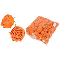 Rózsa virágfej - Narancs - 7 cm  