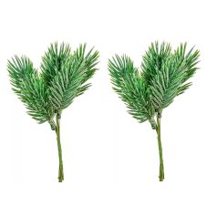 Fenyő pick hamvas zöld 6 ágú - 15 cm - 12 db/csomag