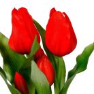 Piros cserepes élethű műtulipán - 23 cm