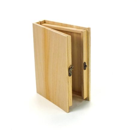  Natúr fa könyv doboz - 15,5x21,5x4,6 cm   