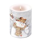 Ambiente papírszalvéta - Snowman Holding Robin - 33x33 cm - 20 db/csomag