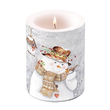 Ambiente papírszalvéta - Snowman Holding Robin - 33x33 cm - 20 db/csomag