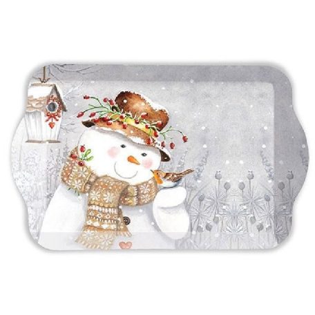 Ambiente papírszalvéta - Snowman Holding Robin - 33x33 cm - 20 db/csomag