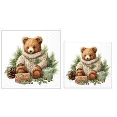   Ambiente papírszalvéta - Cuddle bear - 25x25 cm, 33x33 cm - 20 db/csomag