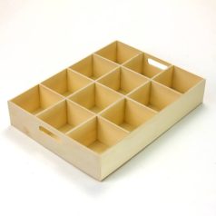  Natúr fa - 12 fakkos tároló - 24x32x6 cm 