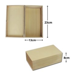 Fa doboz tégla - 23x13 cm