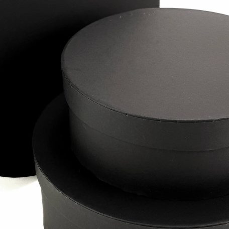 Papírdoboz fekete - 3 db-os szett - 20., 25., 30 cm 