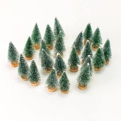 Dekor fenyőfa - Zöld - 6 cm - 20 db/csomag