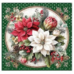   Ambiente papírszalvéta - Florals scene green - 33x33 cm - 20 db/csomag