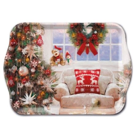 Ambiente Ready For X-Mas műanyag tálca - 13x21cm - Raktáron