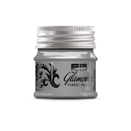 Pentart, Glamour textilfesték - Ezüst - 50 ml