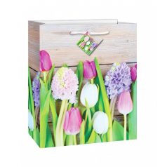   Ajándéktasak fényes tulipán, jácint - 18x23 cm, 26x32 cm