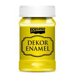 Pentart, dekor zománcfesték - Sárga - 100 ml