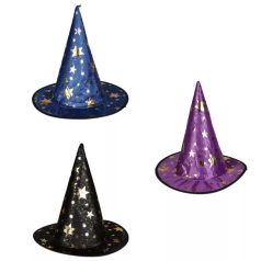 Boszorkány kalap csillagos - 32 cm