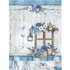 Stamperia rizspapír Kék ablak - A4-es - DFSA4338 