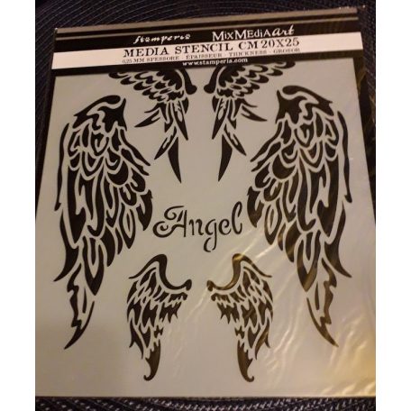 Stamperia stencil - Szárnyak - 20x25 cm - KSTD-036 
