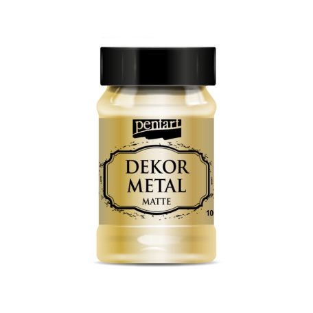Pentart, dekormetál matt festék, arany - 100 ml