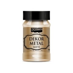 Pentart, dekormetál matt festék, bronz - 100 ml