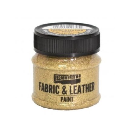 Pentart, textil- és bőrfesték - Csillogó arany - 50 ml
