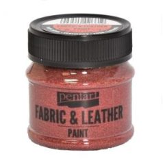 Pentart, textil- és bőrfesték - Csillogó piros - 50 ml
