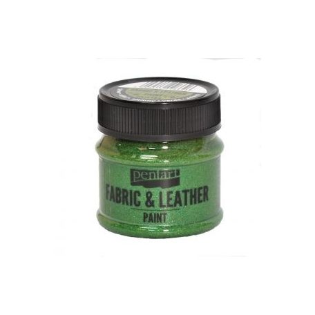 Pentart, textil- és bőrfesték - Csillogó zöld - 50 ml