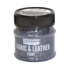 Pentart, textil- és bőrfesték - Csillogó grafit - 50 ml