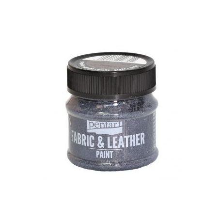 Pentart, textil- és bőrfesték - Csillogó grafit - 50 ml