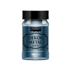 Pentart, dekormetál matt festék, Oxford kék - 100 ml