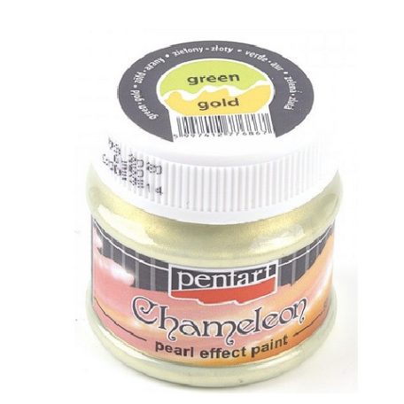 Pentart, Chameleon gyöngyház akrilfesték - Zöld-arany - 20 ml, 50 ml