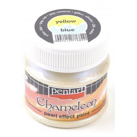 Pentart, Chameleon gyöngyház akrilfesték - Sárga-kék - 20 ml, 50 ml