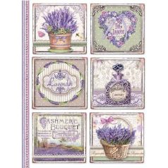 Stamperia rizspapír Provence-i kártyák - A4 - DFSA-4366